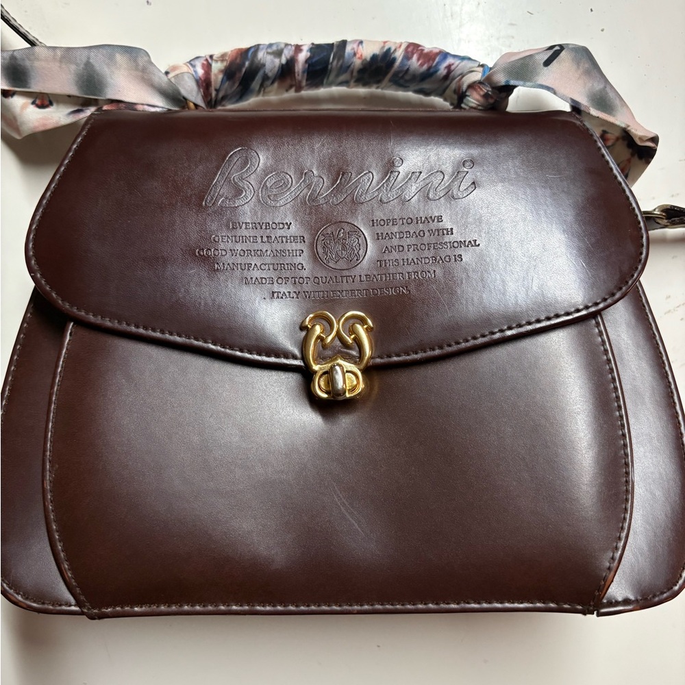 Chocolate Brown Leather Shoulder Bag